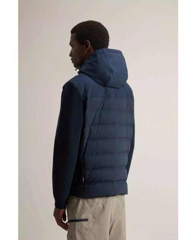 spezial madrid Woolrich Bering Hybrid Jacket Melton Blue Último día