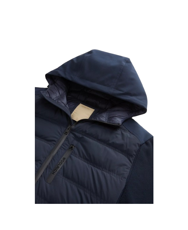 spezial madrid Woolrich Bering Hybrid Jacket Melton Blue Último día