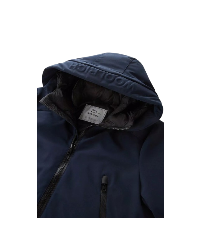 spezial madrid Woolrich Soft Shell Parka Melton Blue Precio de fábrica
