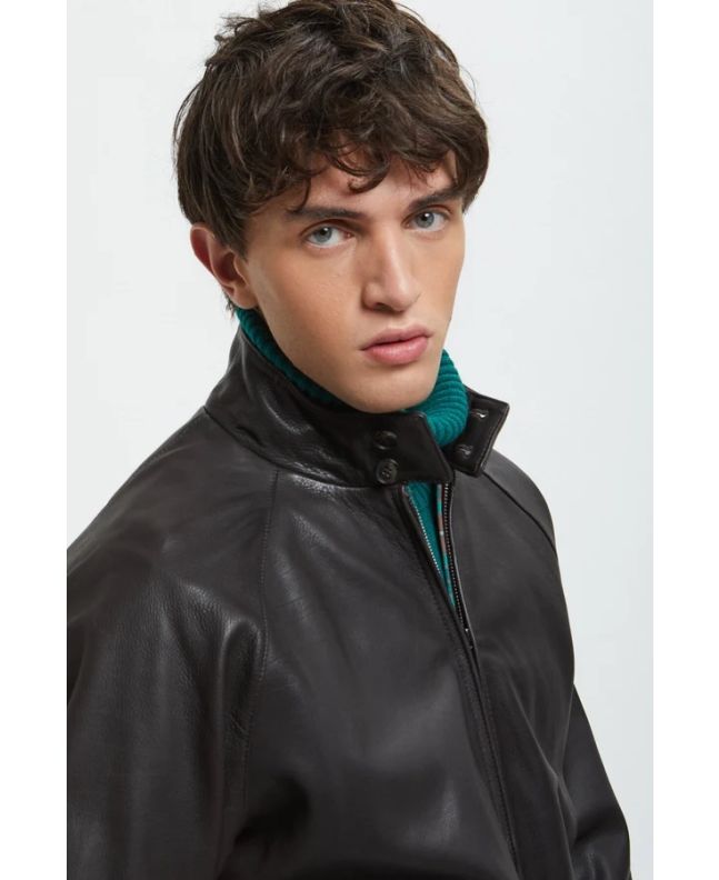 spezial madrid Baracuta G9 Harrington Jacket Leather Dark Brown Solo hoy