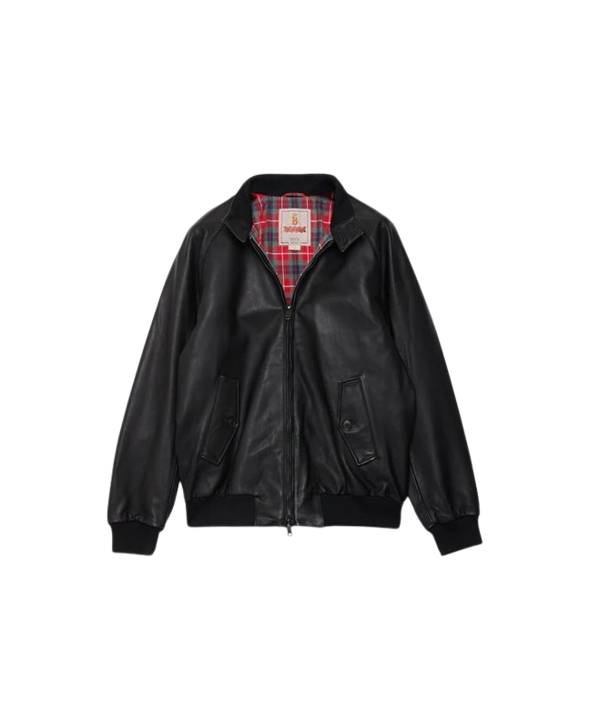 spezial madrid Baracuta G9 Harrington Jacket Leather Black Oferta especial de fábrica