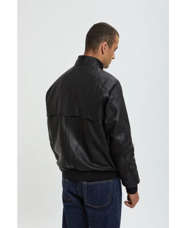 spezial madrid Baracuta G9 Harrington Jacket Leather Black Oferta especial de fábrica