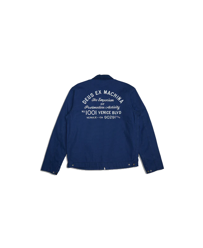 spezial madrid Deus Ex Machina Address Worwear Jacket Mechanic Blue Envío internacional gratuito