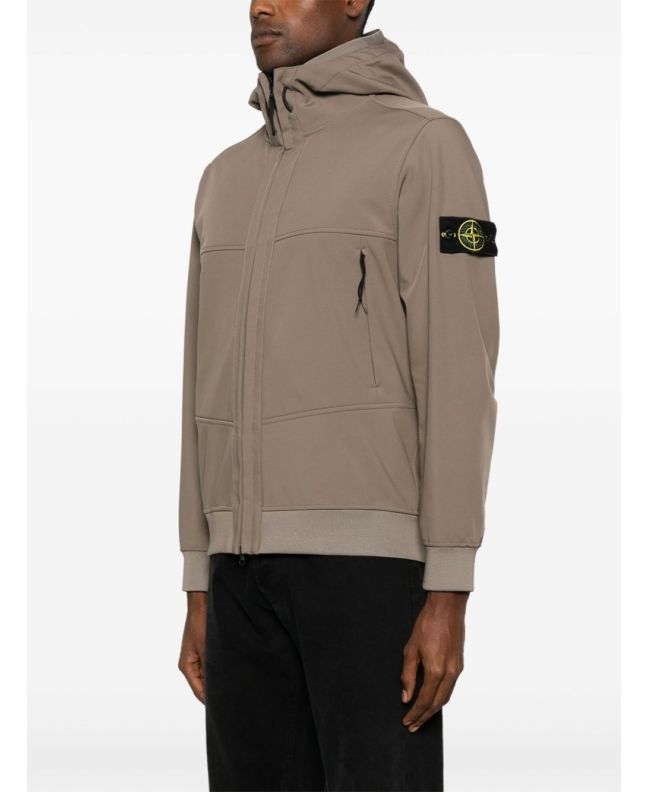 spezial madrid Stone Island Q0322 Soft Shell-R_E.DYE® Recycled Polyester Jacket Walnut Libre de impuestos