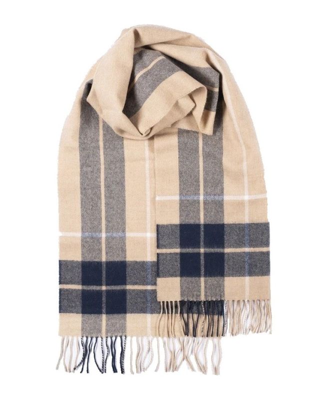 spezial madrid Gloverall Oversized Lambswool Scarf Camel Check Outlet