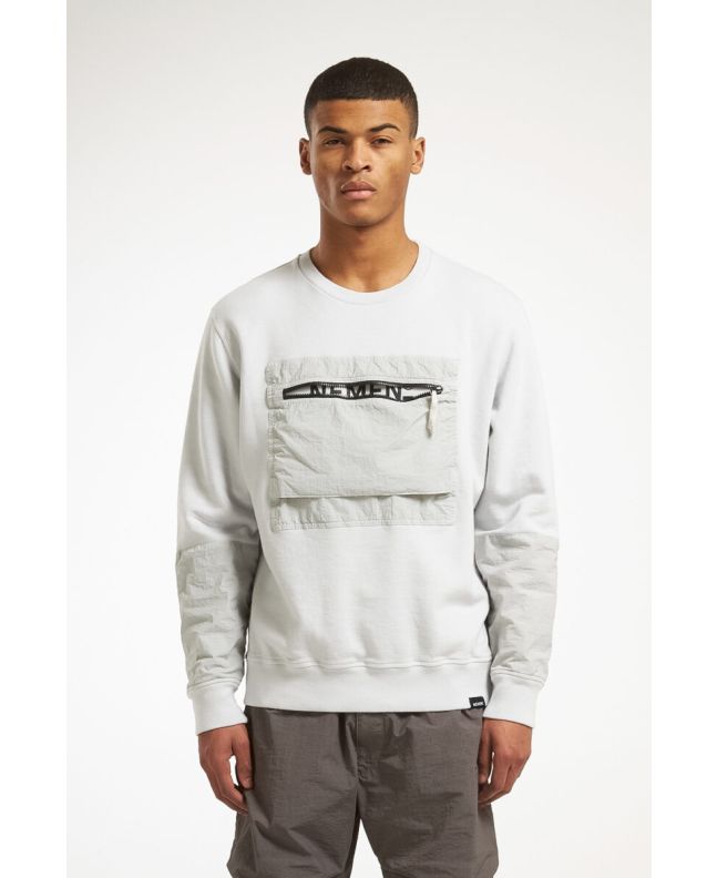 spezial madrid Nemen JYNX Chest Pocket Sweatshirt Ultra Light Grey Oferta especial