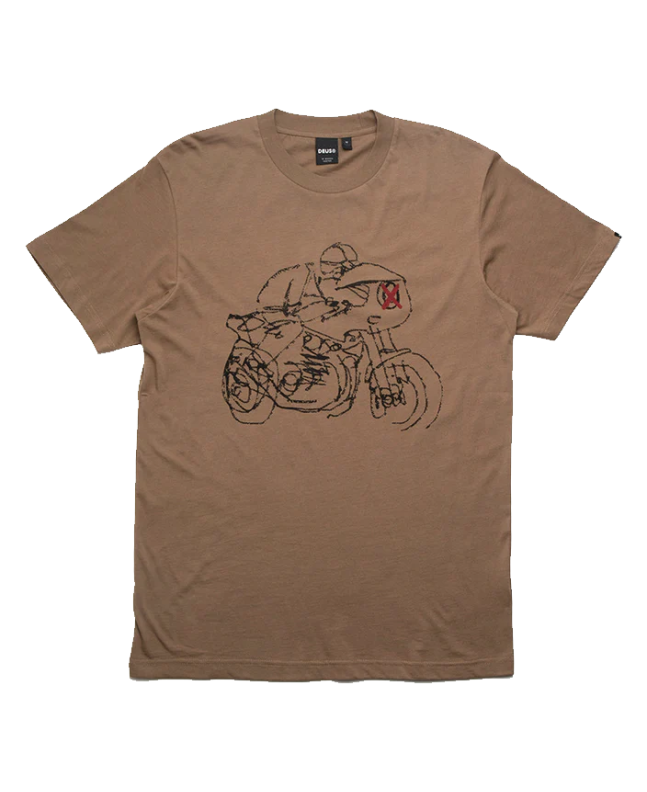 spezial madrid Deus Ex Machina Riding Tee Tobacco