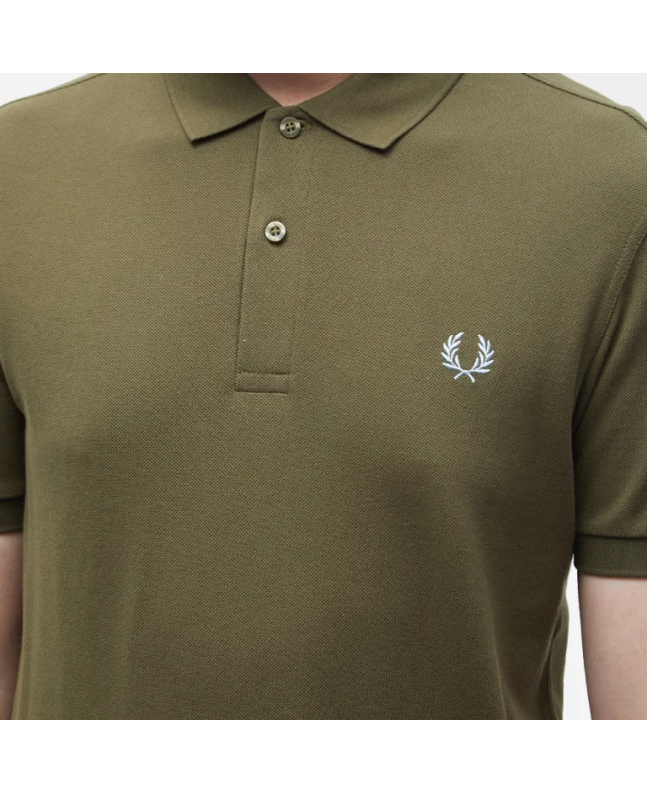 spezial madrid Fred Perry Slim Fit Plain Polo Uniform Green Último día
