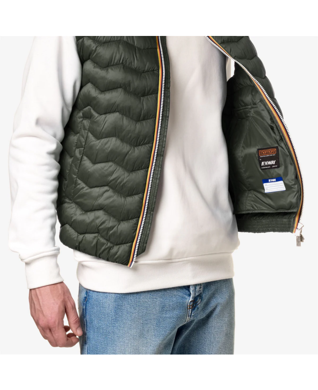 spezial madrid K-Way Valen Quilted Warm Vest Green Blackfish Devoluciones gratuitas