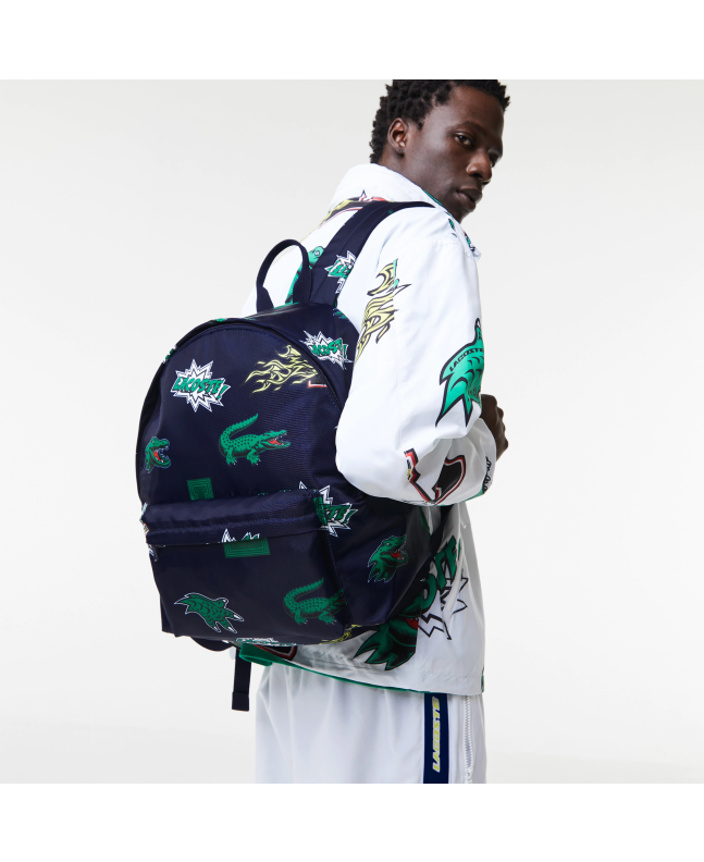 spezial madrid Lacoste Holiday Backpack Comic Print Navy Ventas relámpago
