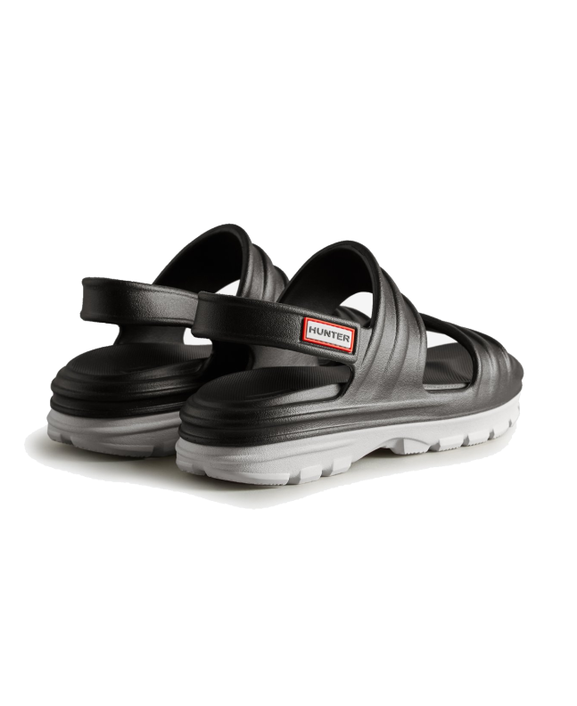 spezial madrid Hunter Original Sandal Bloom Algae Black & White Venta caliente