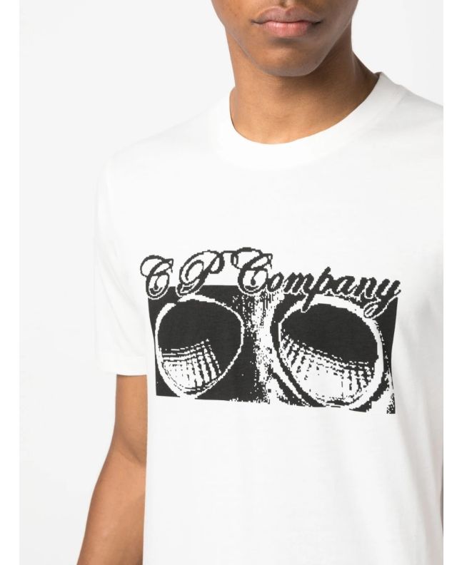 spezial madrid C.P. Company Jersey Goggle Print Tee Gauze White Últimos 3 días