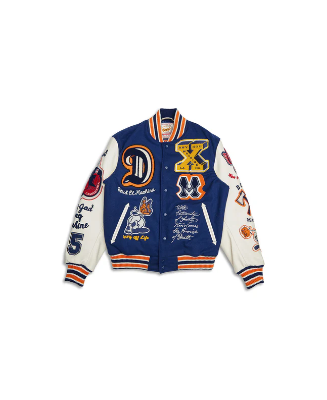 spezial madrid Deus Ex Machina Amanita Varsity Jacket Patriot Blue ÚLTIMAS EDICIONES