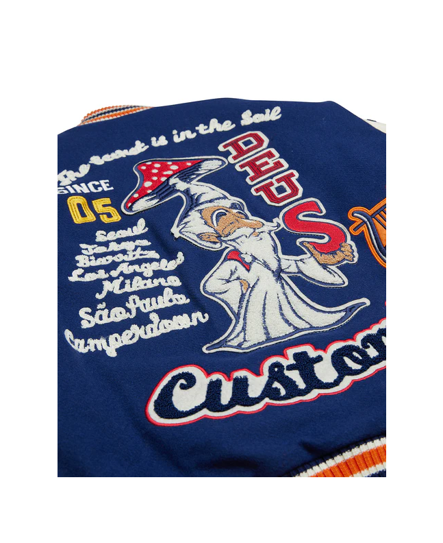spezial madrid Deus Ex Machina Amanita Varsity Jacket Patriot Blue ÚLTIMAS EDICIONES