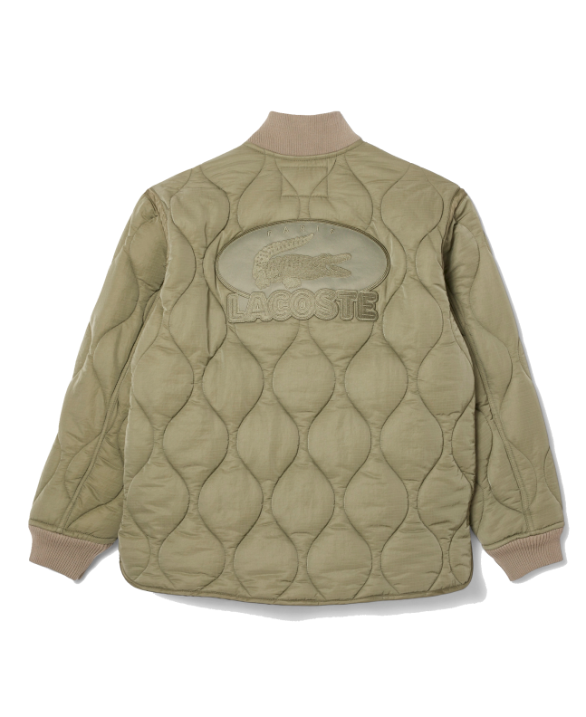 spezial madrid Lacoste Short Water Repellent Badge Jacket Khaki Green Solo hoy
