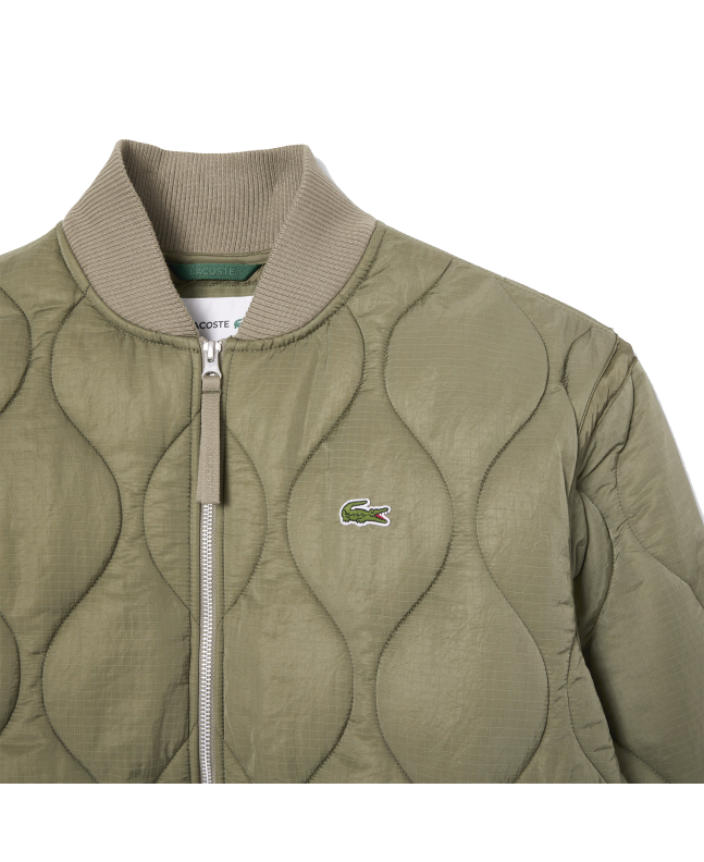 spezial madrid Lacoste Short Water Repellent Badge Jacket Khaki Green Solo hoy