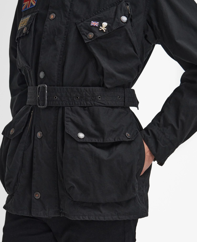 spezial madrid Barbour International Steve McQueen 60th Anniversary Waxed Jacket Black Promoción trimestral