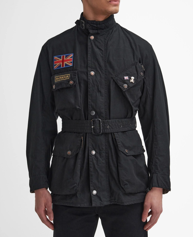 spezial madrid Barbour International Steve McQueen 60th Anniversary Waxed Jacket Black Promoción trimestral