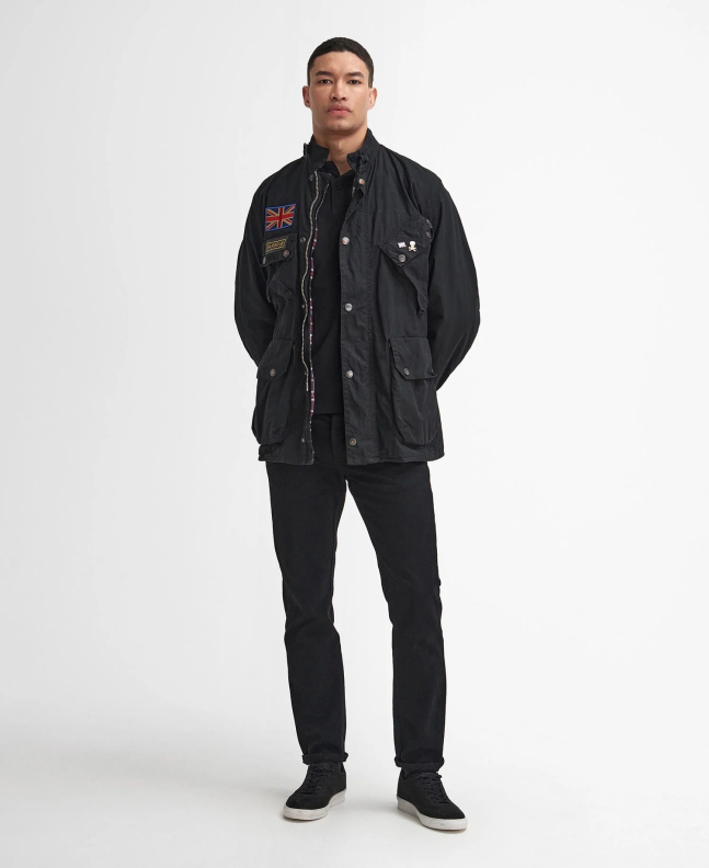 spezial madrid Barbour International Steve McQueen 60th Anniversary Waxed Jacket Black Promoción trimestral