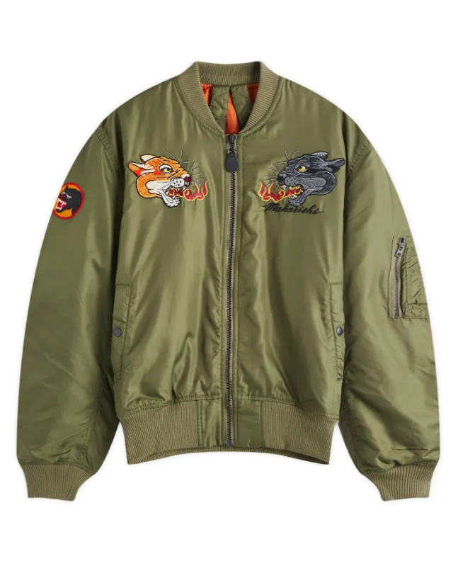 spezial madrid Maharishi Dualithi Phanter MA-1 Flight Jacket Olive Superdescuento