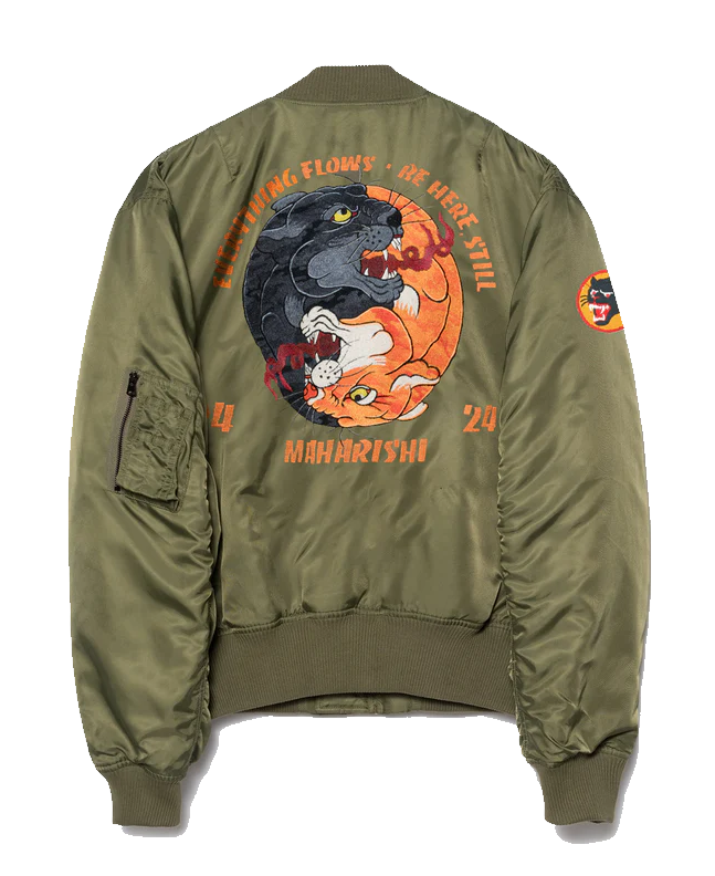 spezial madrid Maharishi Dualithi Phanter MA-1 Flight Jacket Olive Superdescuento