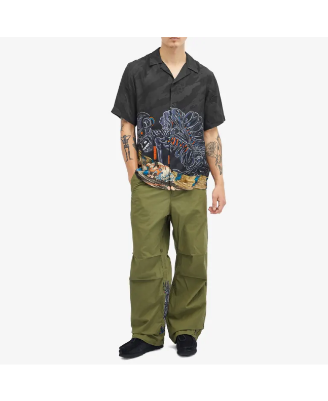 spezial madrid Maharishi Cyber Eskeleton Camp Collar Shirt Multi Envío internacional gratuito