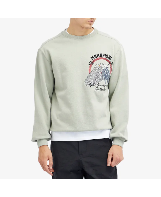 spezial madrid Maharishi Peace Mount Maha Crew Sweat Sage Ahorra y exporta