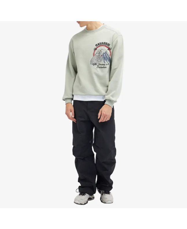 spezial madrid Maharishi Peace Mount Maha Crew Sweat Sage Ahorra y exporta