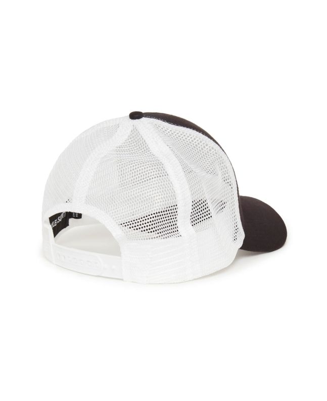 spezial madrid Lyle & Scott Trucker Cap Black & White Mejor oferta