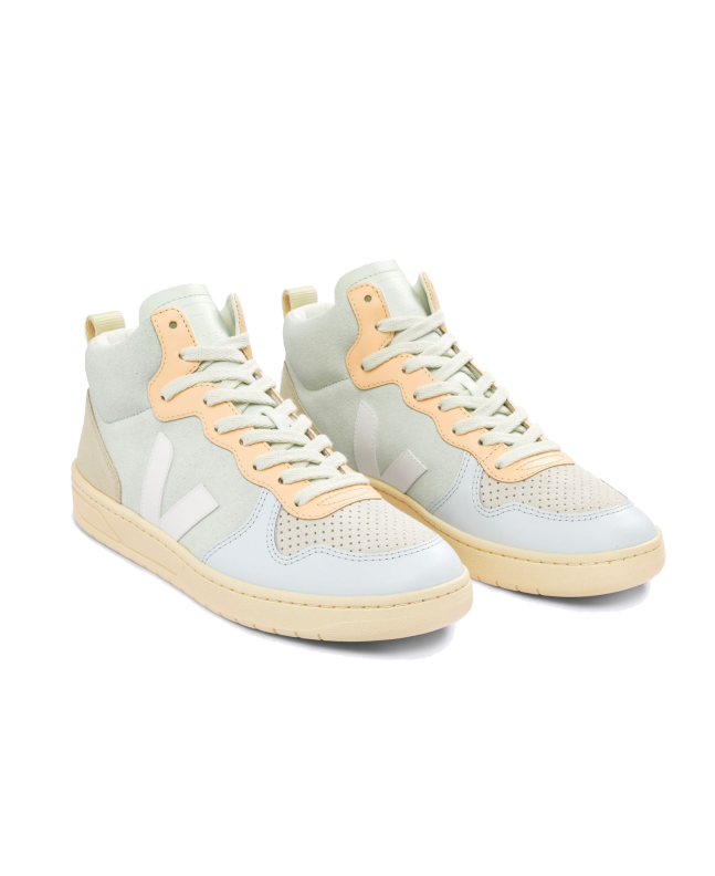 spezial madrid Veja V-15 Suede Jade White Multico Rebajas de fin de temporada