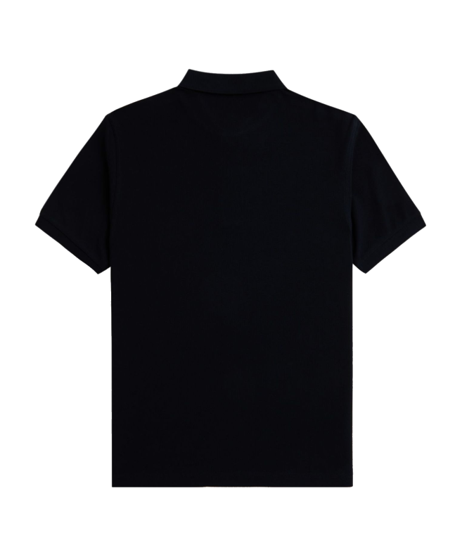 spezial madrid Fred Perry Slim Fit Plain Polo Uniform Black & Snow White Tienda