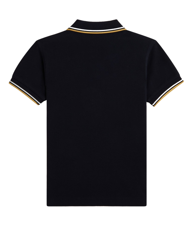 spezial madrid Fred Perry Slim Fit Twin Tipped Polo Navy Ecru & Honeycomb Tienda