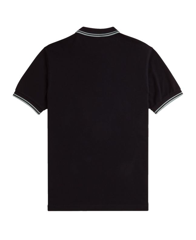spezial madrid Fred Perry Slim Fit Twin Tipped Polo Navy & Silver Blue Liquidación