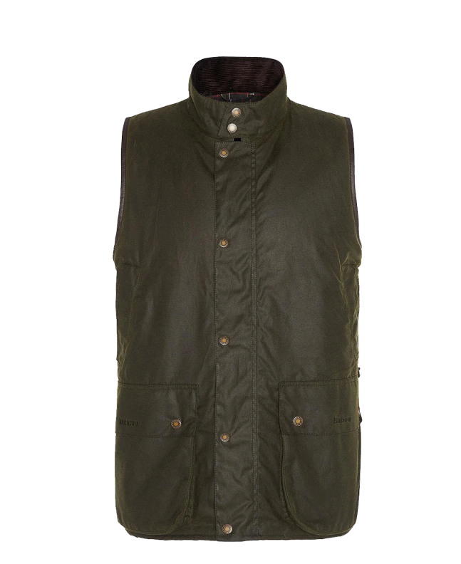 spezial madrid Barbour X Baracuta Waxed Gilet Archive Olive Últimos 3 días