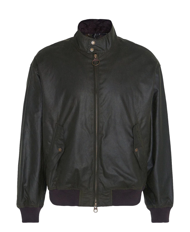 spezial madrid Barbour x Baracuta MA-1 Waxed Harrigton Jacket Archive Olive Último día