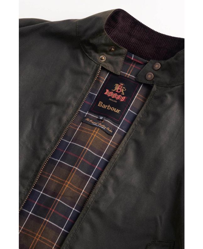 spezial madrid Barbour x Baracuta MA-1 Waxed Harrigton Jacket Archive Olive Último día