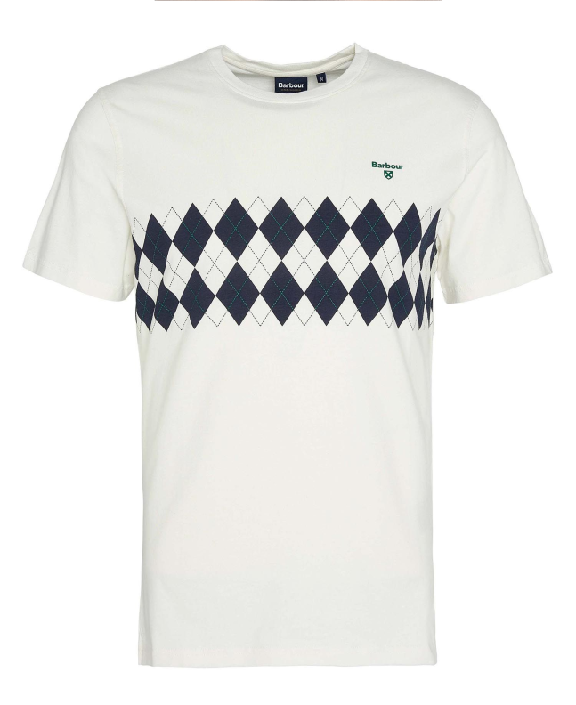 spezial madrid Barbour Argyle Panel Tee Whisper White Promoción trimestral