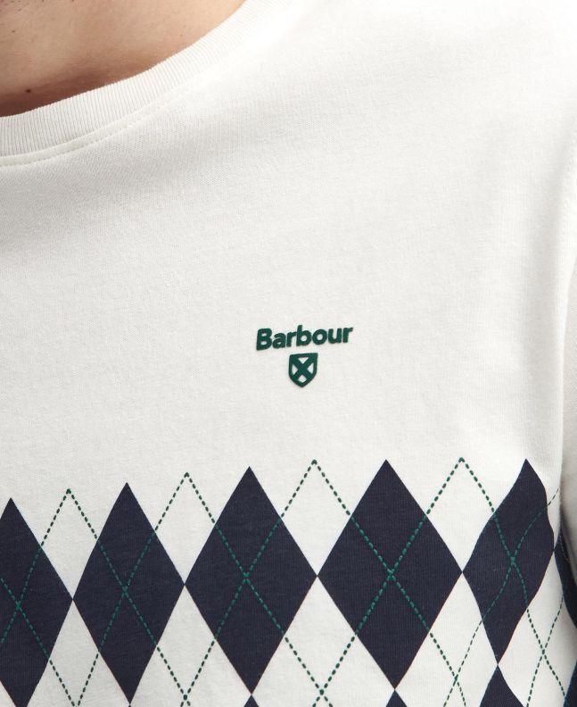 spezial madrid Barbour Argyle Panel Tee Whisper White Promoción trimestral