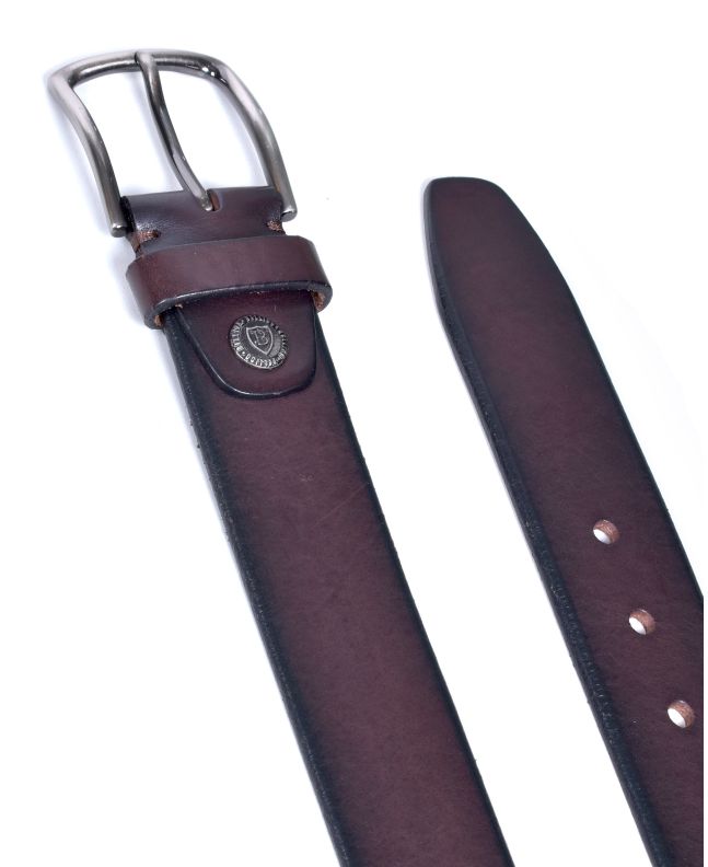 spezial madrid Bellido Jeans Leather Belt Dark Brown Descuentos del mes