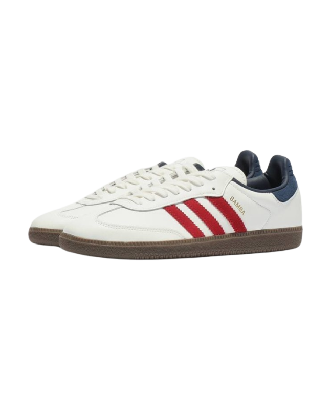 spezial madrid Adidas Samba OG Core White Team Victory Red & Night Indigo Ofertas