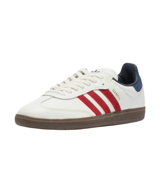 spezial madrid Adidas Samba OG Core White Team Victory Red & Night Indigo Ofertas