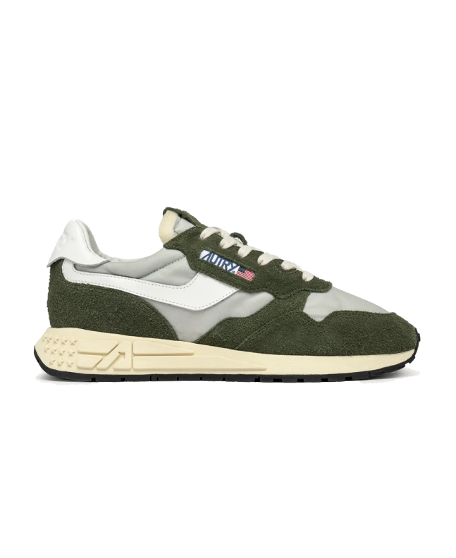 spezial madrid Autry Reelwind Low Nylon And Suede Sneakers White & Green Los más vendidos