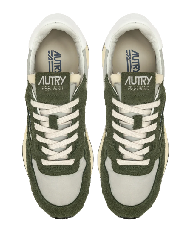 spezial madrid Autry Reelwind Low Nylon And Suede Sneakers White & Green Los más vendidos