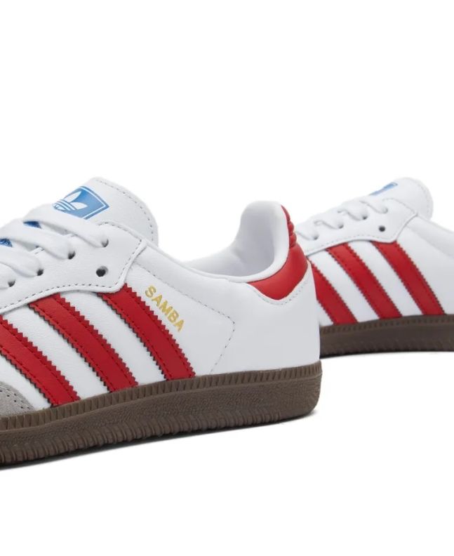 spezial madrid Adidas Samba OG White Better Scarlet & Gum Tienda