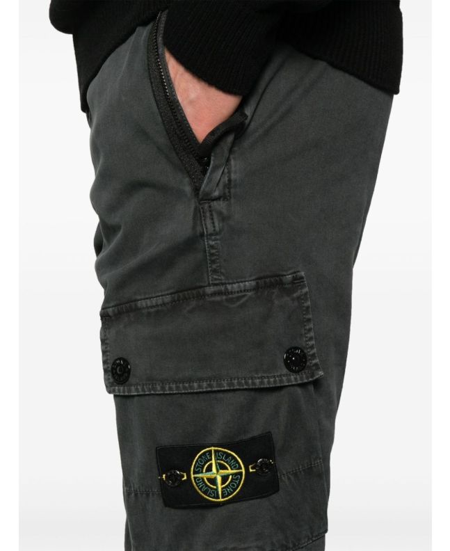 spezial madrid Stone Island 303L1 Stretch Broken Twill Organic Cotton "Old Effect" Cargo Pants Lead Grey Precio ultrabajo