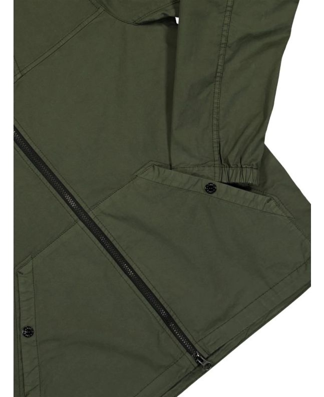 spezial madrid Stone Island 10110 Supima® Cotton Twill Stretch-TC Overshirt Olive Devoluciones gratuitas