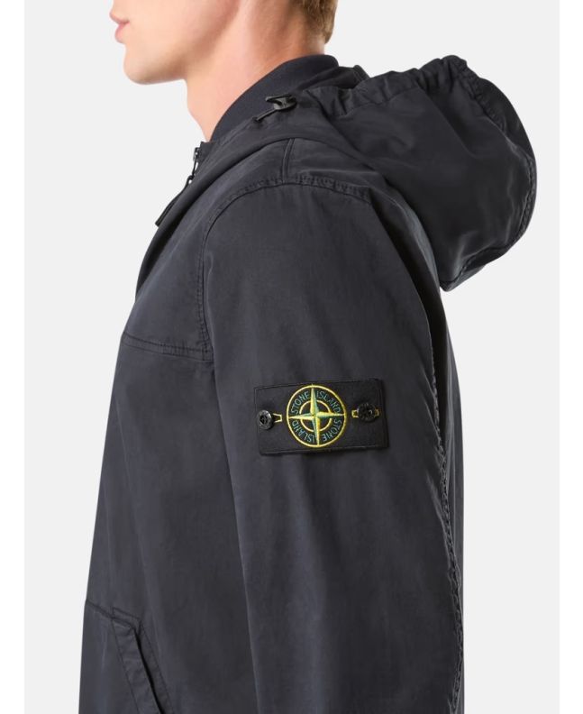 spezial madrid Stone Island 10110 Supima® Cotton Twill Stretch-TC Overshirt Navy Blue 2025