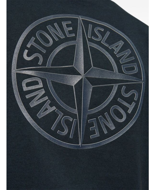spezial madrid Stone Island 2NS81 Badge Back Cotton Jersey Tee Navy Blue Outlet online