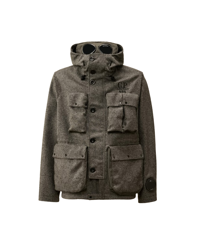 spezial madrid C.P. Company Shetland Twill Mille Jacket Anthracite Melange Grey Rebajas