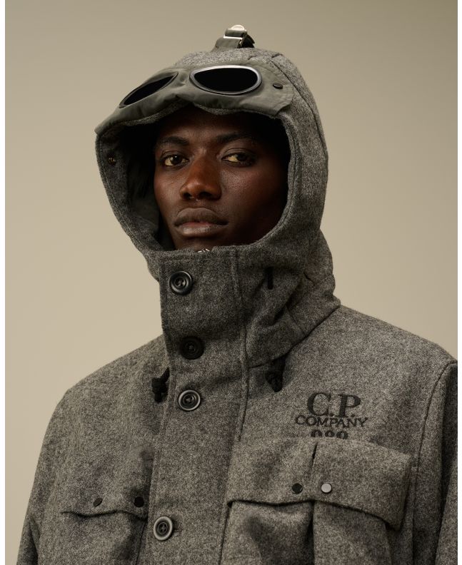 spezial madrid C.P. Company Shetland Twill Mille Jacket Anthracite Melange Grey Rebajas